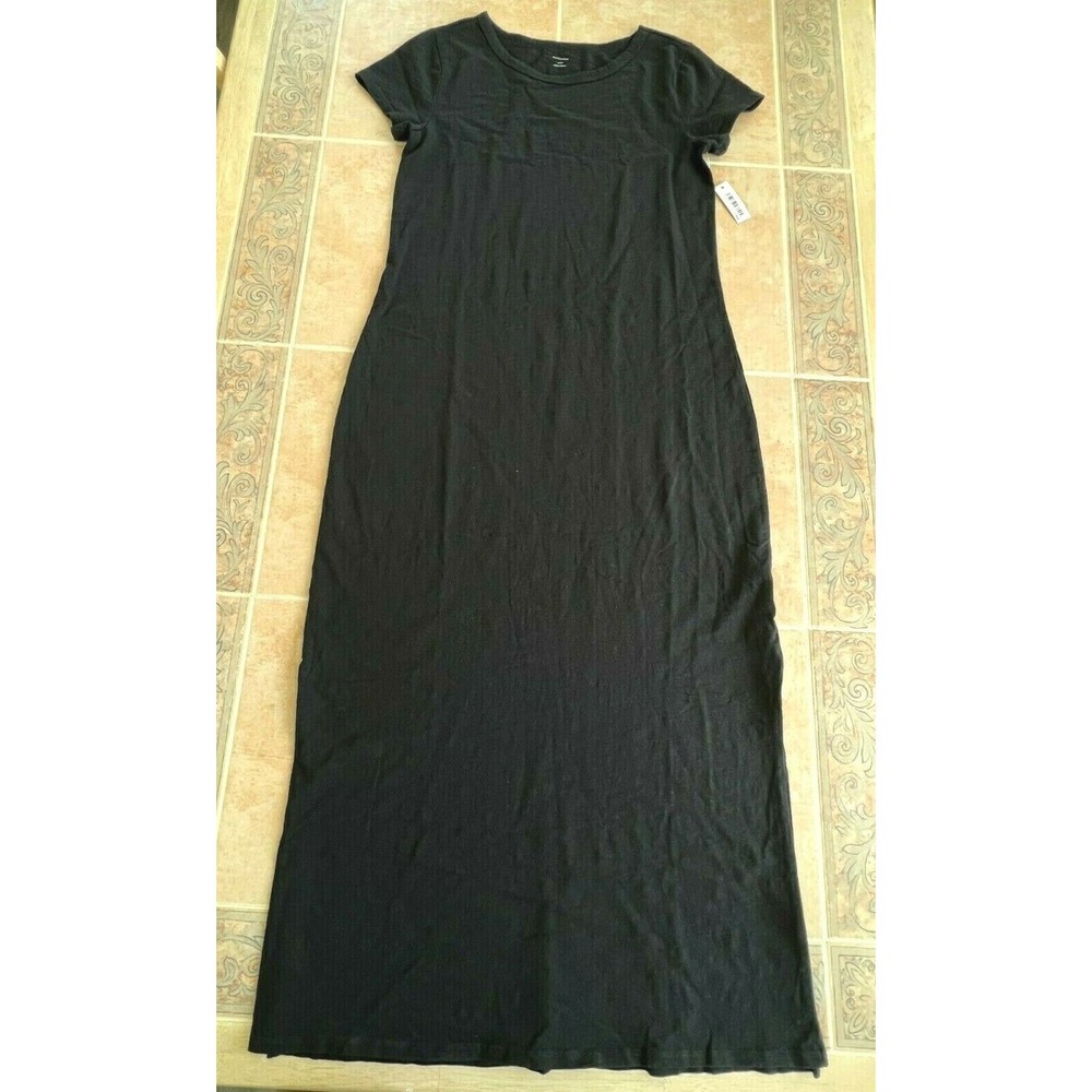 Daily Ritual Short-Sleeve Crewneck Maxi Dress Women's size S